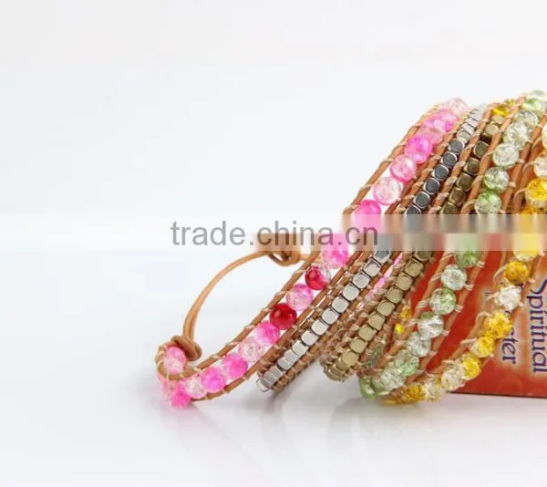 New Arrival Leather Chain Alloy Bracelet Multi-layer T Buckle Rope Woven Bracelet Fashion Men Women Jewelry Wholesale photo-3