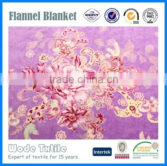 China Market Super Soft Customized Printing Flannel Blankets photo-6