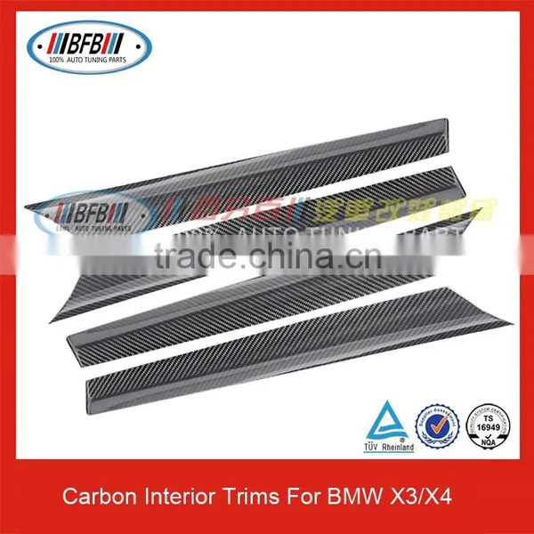 Carbon Fiber Interior Trims X3 X4 Car Dashboard 6PCS For BMW X Series Carbon Accessores photo-3