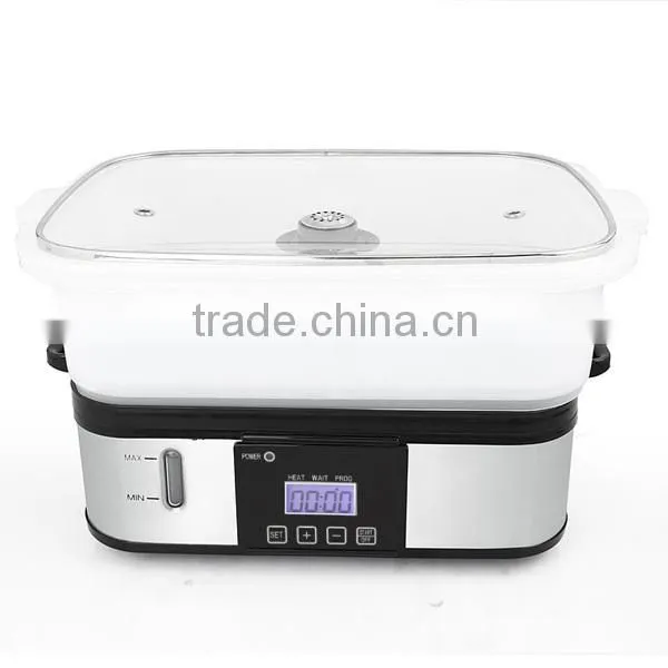 2 Layer Home 800W Stainless Steel Electric Food Steamer XJ-10107 photo-4