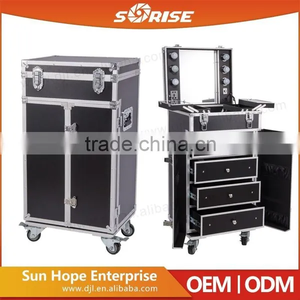 Fashion Style 2 In 1 Pull Out Trays Best Selling Trolley Makeup Case photo-4