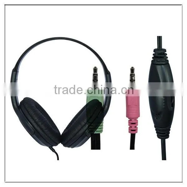 Computer Accessory Head Set With Two Plugs