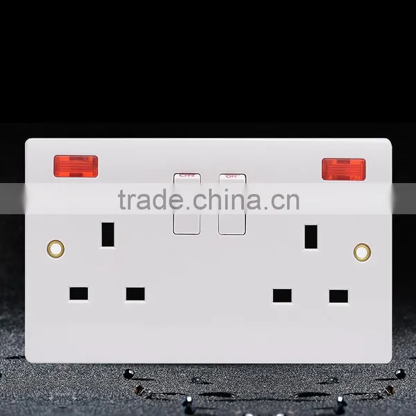 High Quality UK Standard Double 13A Electric Wall Switch photo-2