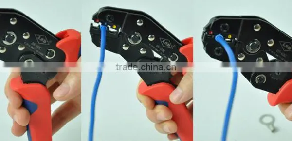 DN-02C European-style 0.25-2.5mm2 2 Wire Crimper 4-14AWG Insulated Connectors Electrical Cable Lug Crimping Tool photo-3