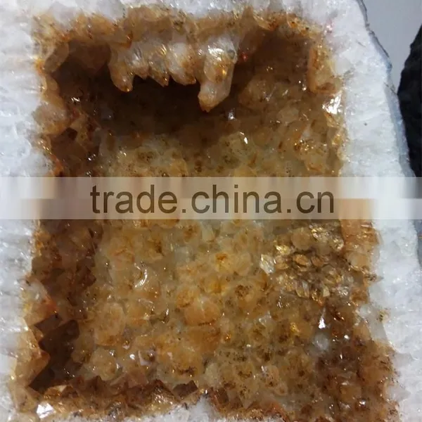 12.28kg Elegant Rare Citrine Geodes for Home Decoration photo-2