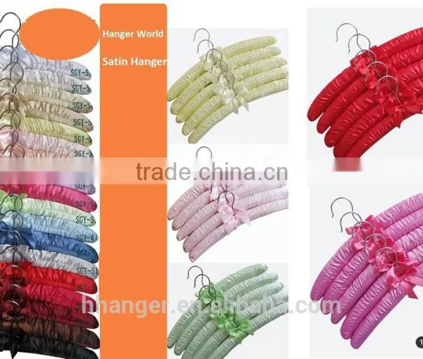 Padded Satin Clothes Hanger for Suit, Shirt, Gray Colour photo-3