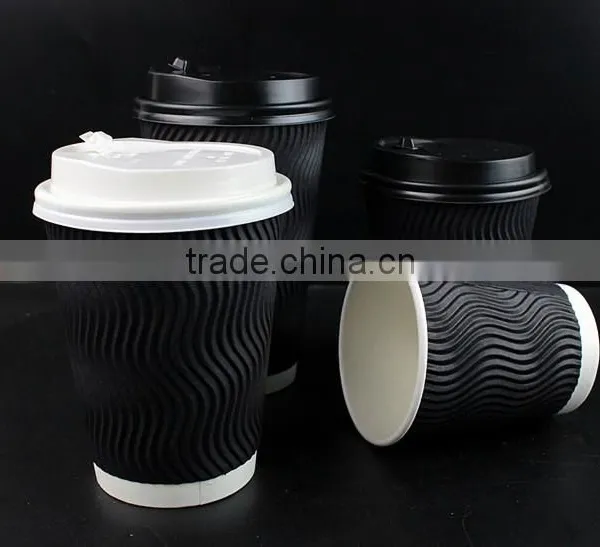 8/12/16oz Ripple Paper Cup for Coffee/tea/hot Drink With Lid,custom Printed s Ripple Paper Cup photo-2