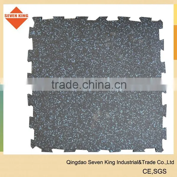 Best Quality Sound Insulation Rubber Flooring for Fitness Room 1mx1mx15mm Rubber Flooring for Gym photo-2