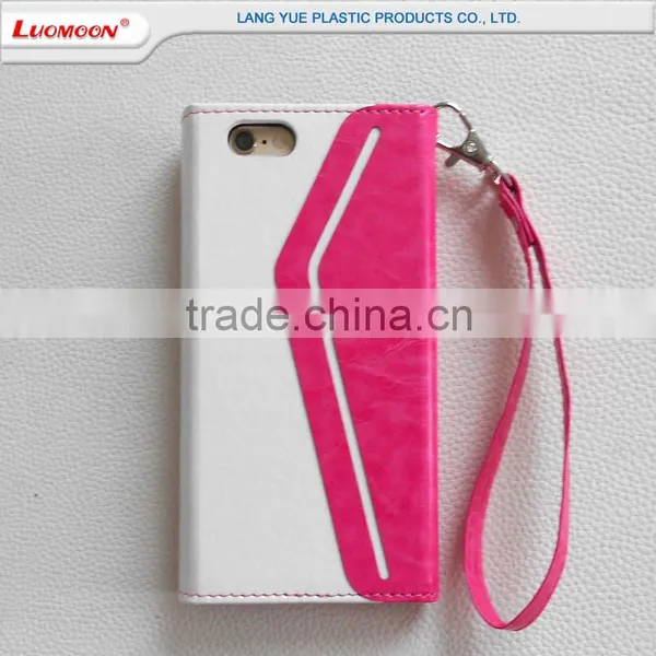 Pink and White PU Synthetic Leather Diamond Phone Case Cover for Samsung Galaxy photo-3