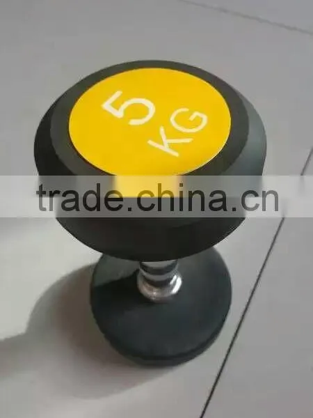 Crossfit Gym Basic Equipment Rubber Coated Dumbbell photo-2
