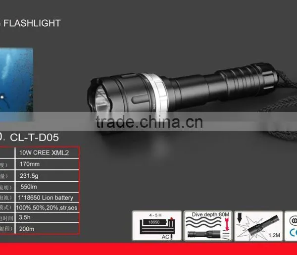 1000lm Super Bright Xml t6 Diving Torch Led photo-2