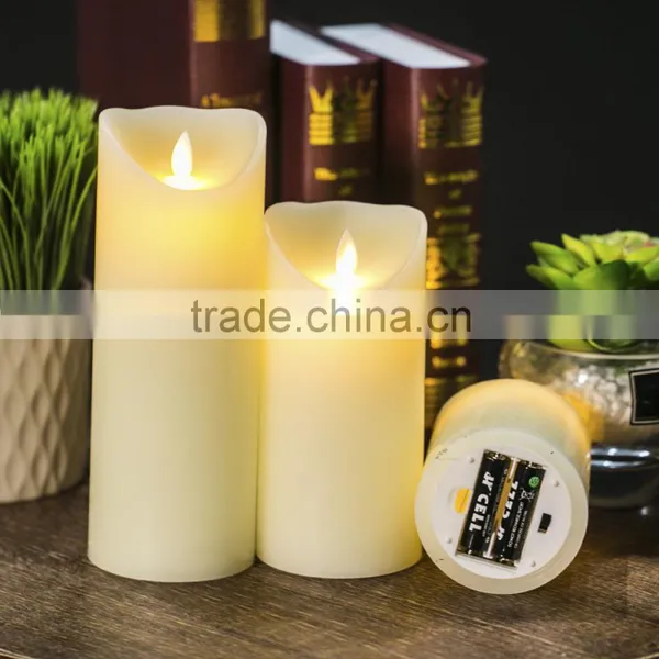 Ivory Flameless Moving Wick Led Candle,led Moving Flame Candle,flameless Led Candle photo-2