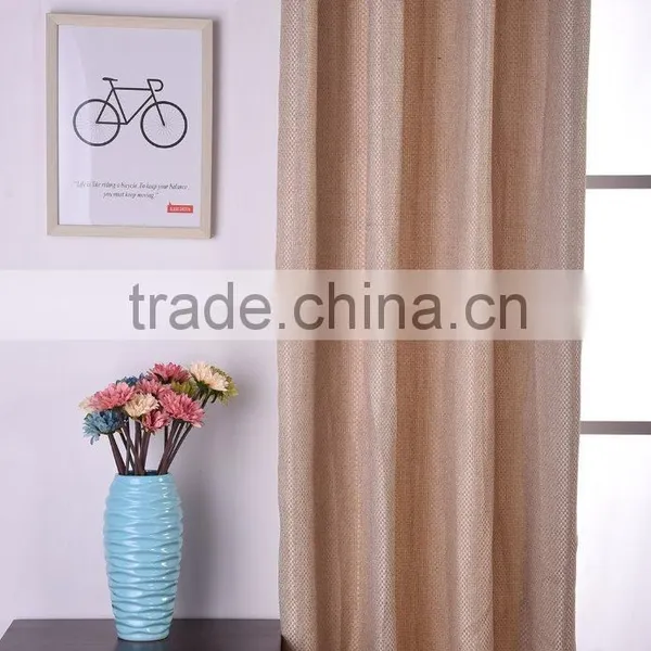 Home Textile Product Deep Color Blackout Linen Curtain Fabric photo-2