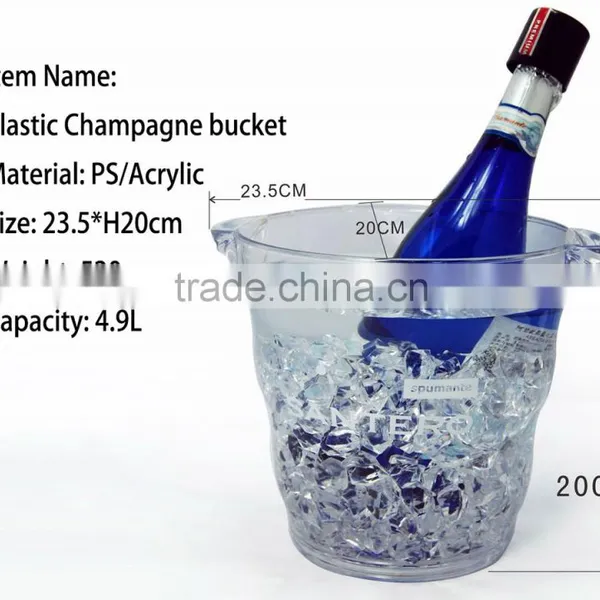 Plastic Acrylic Champagne Ice Bucket-5L photo-4