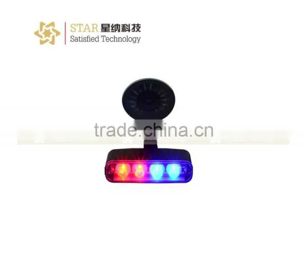 4 LED window visor strobe light LED light bar with Suction Cups Emergency LED Strobe Lights