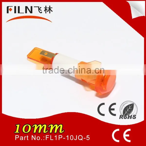2015 Plastic High Light 10mm 230v Neon Mi-bulb Yellow Flashing Led Lights photo-2
