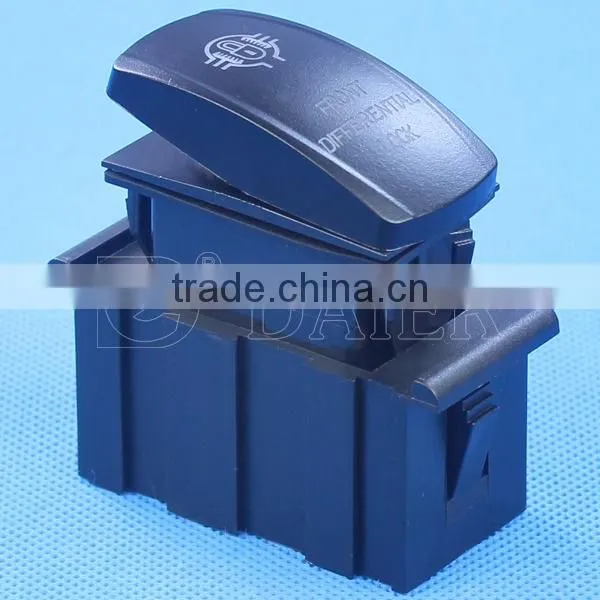 No Lens 4 Blade Pins Waterproof Rocker Switch With Two Red Lights photo-4