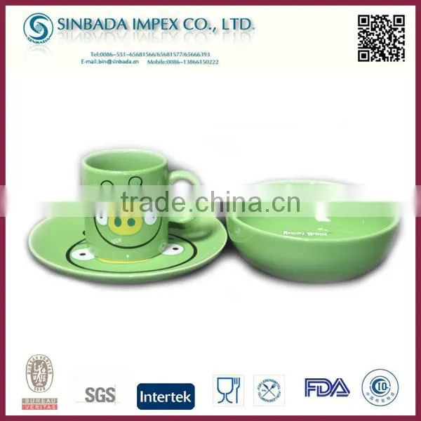 2015 New Design Ceramic Products, Children Bowl Plate Mug Dinner Set photo-2