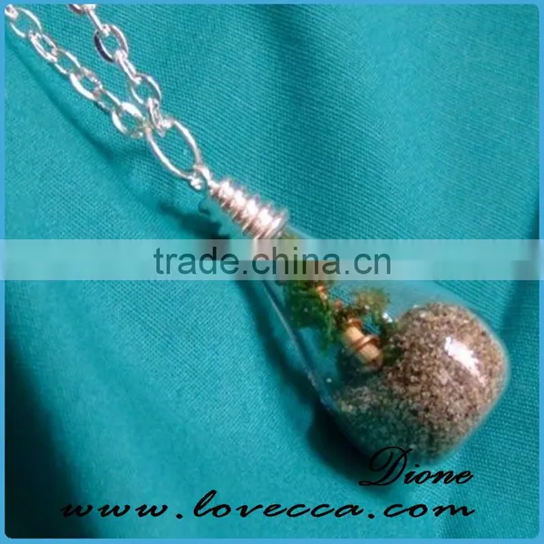 Hot Selling DIY Glass Terrarium Necklace & Square Glass Ball Necklace photo-2