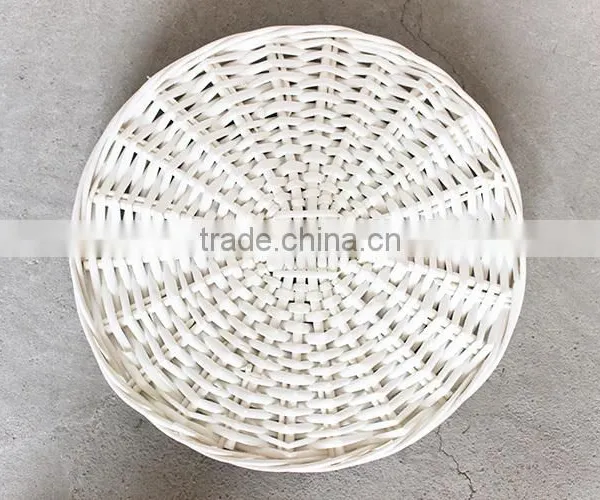 Large Home Cheap Unique Round Storage Wicker White Wash Laundry Basket photo-3