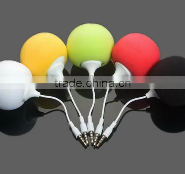2016 Hot Selling Portable Sponge USB Mini Ball Speaker With 3.5mm Jack Audio Cable for All Mobile Phone, Laptop Etc photo-2