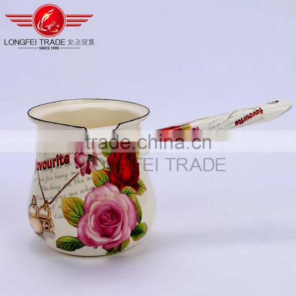 Factory Promotional Custom Shape New Design White Enamel Tea and Coffee Pot photo-3