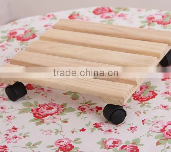 Solid Wood With Wheels Flower-stand photo-3