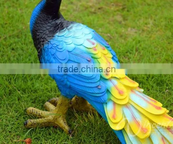 Beautiful Life Size Resin Peacock Statue for Sale photo-2