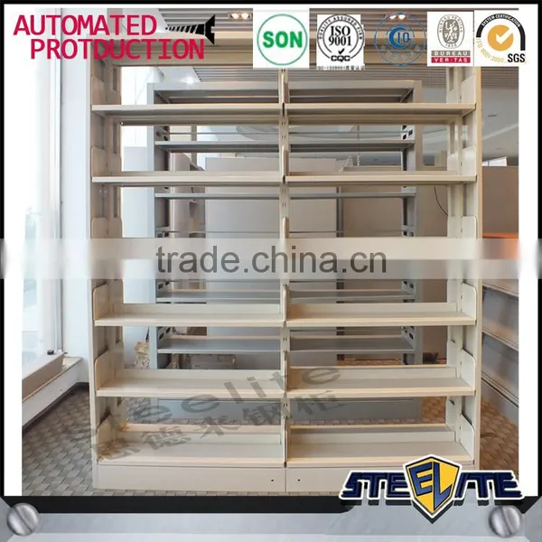 Steel-wood Combination College Library Furniture Book Rack /storage Rack Shelf photo-4