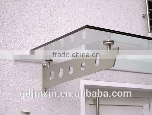 Mordern Samplism Style Glass Canopy Stainless Steel Glass Canopy Fittings photo-2