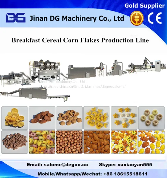 Automatic Chocolate Corn Flakes Maker Baby Cereal Extrusion Machinery Equipment