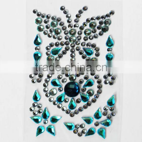 Colorful Self Adhesive Gems Custom Diamond Acrylic Rhinestone Sticker photo-6