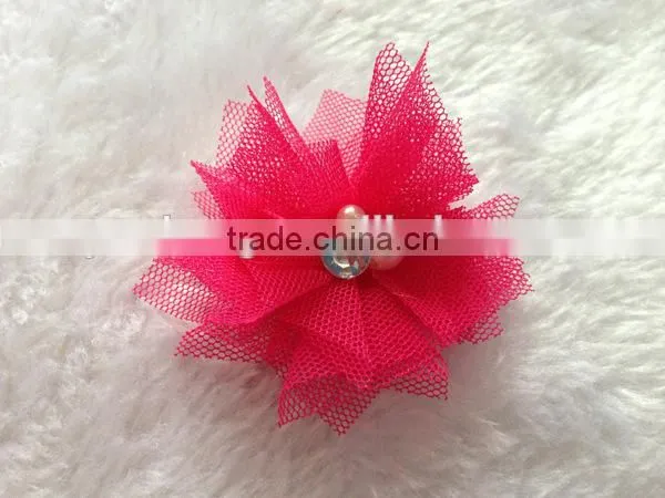 Wholesale Baby Girl Hair Accessory Chiffon Flower Child Head Flower No Clip photo-3