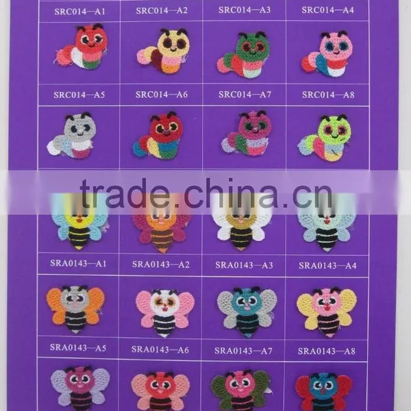 Popular Machine Made Multicolor Crochet Animal Applique for Kids Garment photo-3