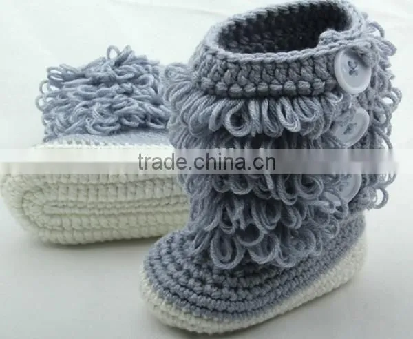 China Cheap Price Hand Knitted Baby Booties
