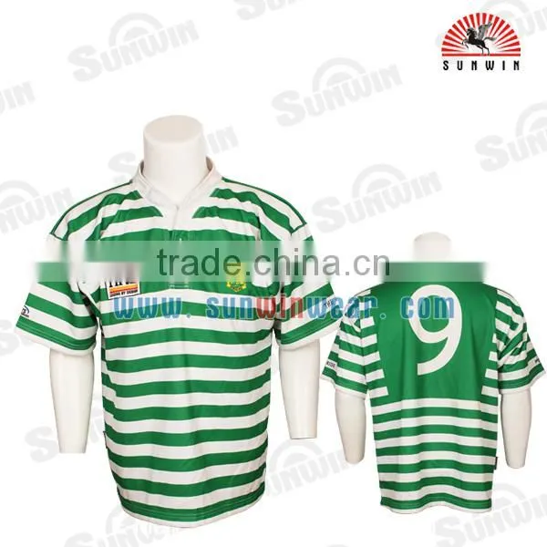 Custom Design Cheap Striped Rugby Jersey Rugby Wear photo-2