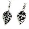 Chic Earrings Leaf Crystal Silver Beads