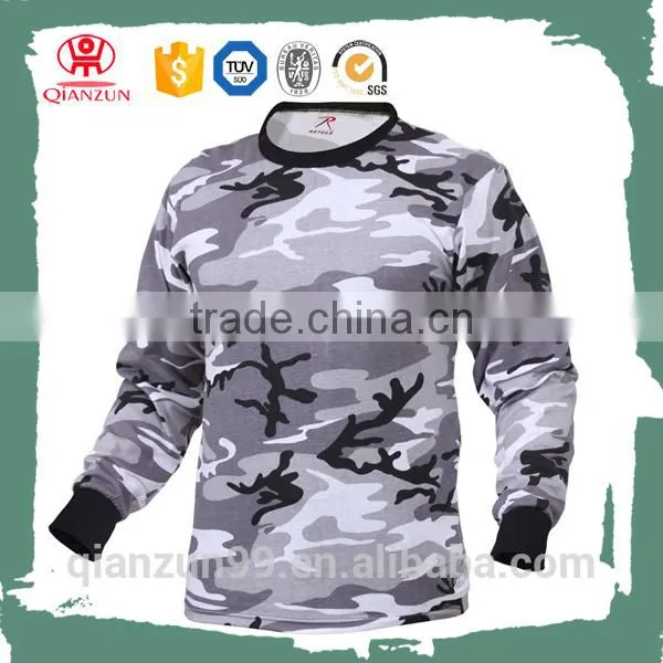 Custom Camo Men Long Sleeves Collar T-shirt Wholesale Cheap photo-3