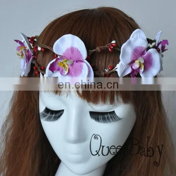 Flower Circlet, Flower Wreath, Flower Hairband, Bridal Headband, Bridal