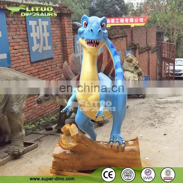 Fiberglass Cartoon Statue Dinosaur King for Amusement Park photo-2