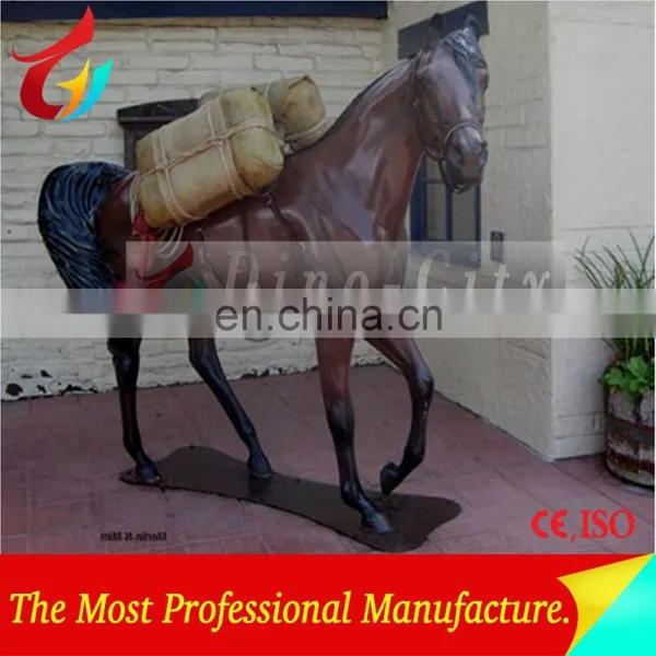 Artificial Outdoor Playground Rides Fiberglass Horse photo-4