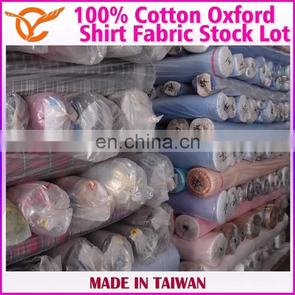 Taiwan Pure Cotton Plaid Oxford Fabric Stock Lot photo-5
