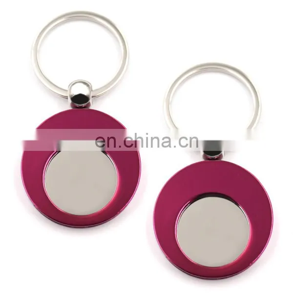 2018 Special Design Your Own Colorful With Round Coin Holder Trolley Coin Keyring photo-2