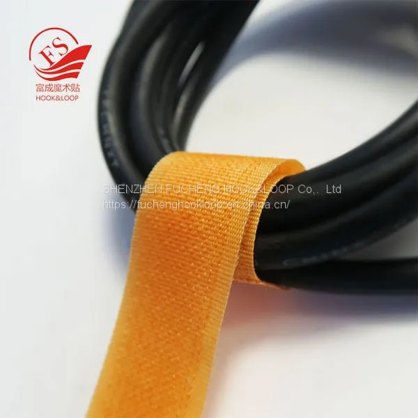 Straight Hook and Loop Cable Tie With Printed Logo photo-4