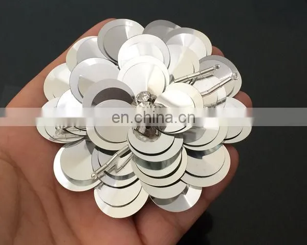 Wholesale Customized Pearl Rhinestone Sequin Flower Patches photo-4