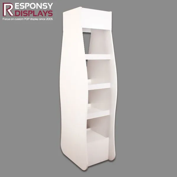 Wooden 4 Tiers Floor Milk Drink Beverage Display Rack photo-3