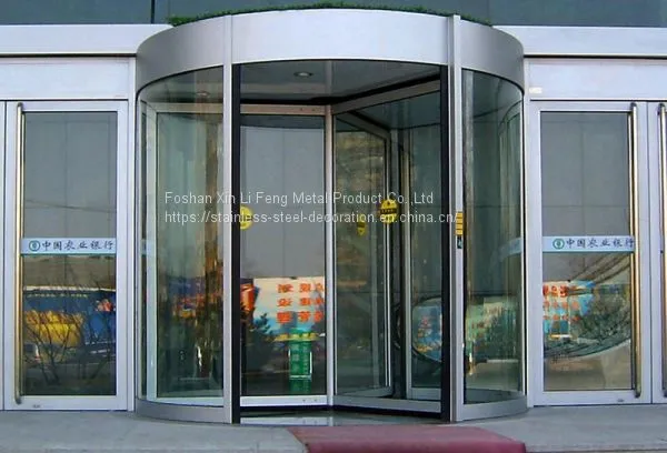  High Quality Automatic Revolving Stainless Steel Hotel Door