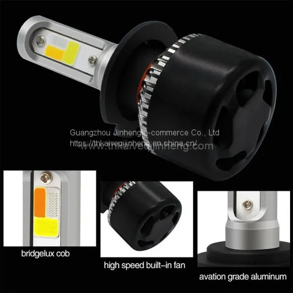 S2 Three Color Dimming Explosion Flashed Automobile LED Headlamp Refitted LED Lamp Fog Lamp H4 H7 H11 photo-3