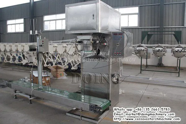 Cassava Starch Cassava Flour Sweet Potato Starch and Garri Sieving Machine Vibration Sieve and Packing Machine
