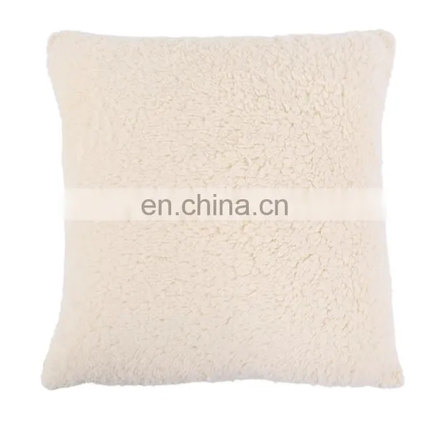 Luxury Warm Pink Sequin Faux Rabbit Fur Cushion With Shepa photo-3